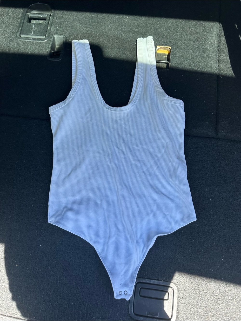 Abercrombie & Fitch White Ribbed Tank Bodysuit